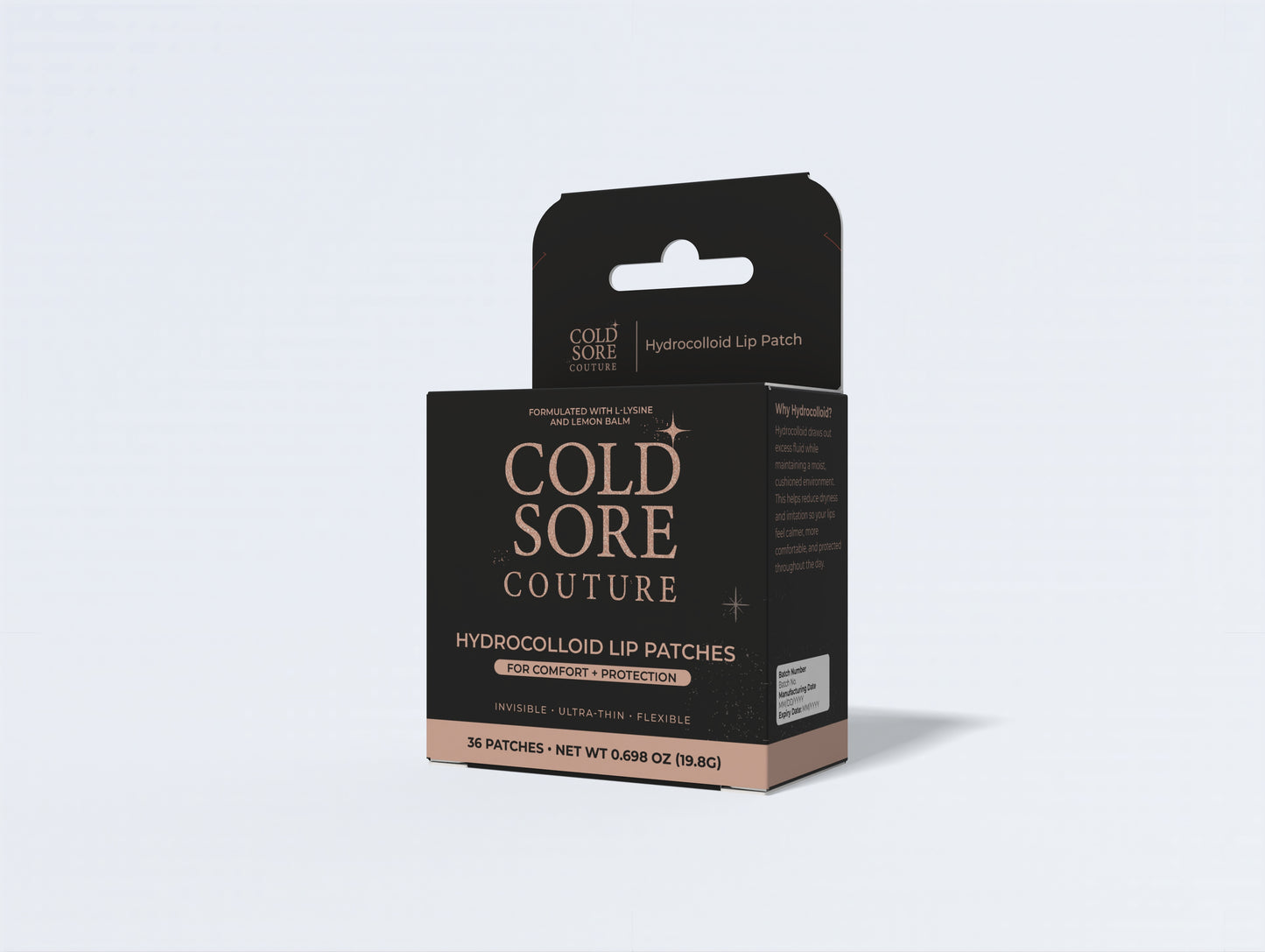 Cold Sore Couture Mirrored Compact with Hydrocolloid Patches (36 Count)